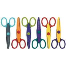 Stylex Schreibwaren Haushaltsschere 6 Bastelscheren Schere verschiedene Schnittmuster