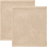 Erwin Müller Frottier-Geschirrtuch 2er-Pack Walk-Frottier beige Größe 50x50 cm