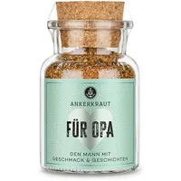 Ankerkraut Für Opa Gewürz – Gewürzzubereitung für den Braten mit Paprika, Knoblauch & Jalapeño – Geschenk für Opa zum Vatertag & Geburtstag – 90 g im Korkenklas