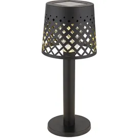 GLOBO Solarleuchte Kunststoff H 21 cm Akku schwarz