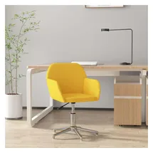 vidaXL Bürostuhl Drehbar Stoff Hellgelb