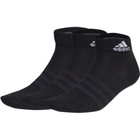 adidas Unisex Thin and Light 3 Pairs Knöchelsocken, Black/White, M