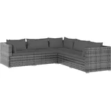 vidaXL Lounge-Set 5-tlg. grau