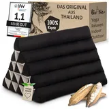 livasia Keilkissen Kapok Dreieckskissen hoch (Basic) - 40x55x36cm -, vegan, handgefertigt schwarz