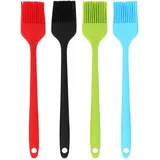 4 Stück Backpinsel - Silikonpinsel Hitzebeständig, Backpinsel Silikon, Silikonpinsel Küche, Silikon Pinsel für Backen, für BBQ, Grill, Backen, Kochen,4 Farben