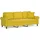 vidaXL 3-Sitzer-Sofa mit Zierkissen Gelb 180 cm Samt