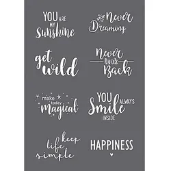 Rayher Siebdruck-Schablone "Sprüche"