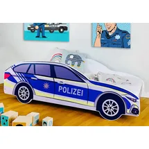 Kids Collective Jugendbett Polizei 70 x 140 cm Holz blau