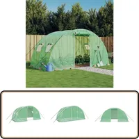 Gewächshaus Mit Stahlrahmen Grün 8 M2 4x2x2 M - Gewächshaus - Gartengewächshaus - Tomatenhaus - Pflanzenhaus - Greenhouses