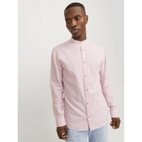 JACK & JONES Langarmhemd JJESUMMER BAND LINEN BLEND SHIRT LS SN rosa XS