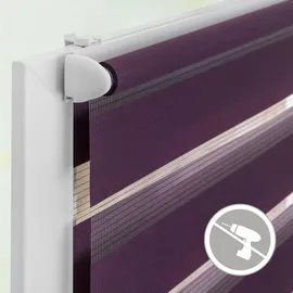 Lichtblick Duo Rollo / Doppelrollo Klemmfix 45 x 150 cm brombeer