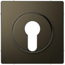Merten  Zentralplatte für Wechsel-Rastschalter-Einsatz, System Design, Moccametallic