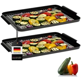 bremermann Grillplatte onesize Edelstahl Schwarz