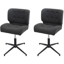 Mendler Drehstuhl HWC-H42 Stoff/Textil dunkelgrau