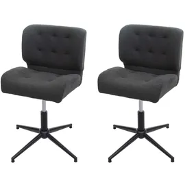 Mendler Drehstuhl HWC-H42 Stoff/Textil dunkelgrau