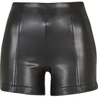 URBAN CLASSICS Synthetic Leather Kurze Hose Black 4XL