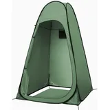 Pop up Umkleidezelt, Toilettenzelt mit Sichtschutz Reißverschluss Duschzelt Wurfzelt Mobile Outdoor Toilette Camping Privatsphäre WC Zelt Tragbar Zelt Umkleidekabine für Outdoor Dusche Grün