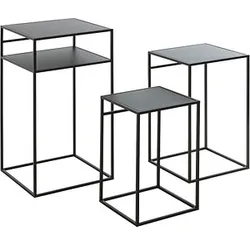HAKU Möbel Beistelltische-Set Metall schwarz