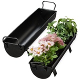 Relaxdays Blumenkasten Dachrinne 2er Set,