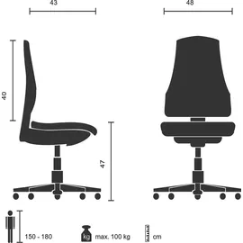 HJH Office Schalenstuhl SCANDI Kunststoff ohne Armlehnen