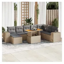 vidaXL Garten-Lounge-Set 9-tlg. beige