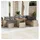 vidaXL Garten-Lounge-Set 9-tlg. beige