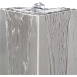 vidaXL Gartenbrunnen Silbern 37,7x32,6x110 cm Edelstahl