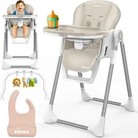 KIDUKU KIDUKU® Hochstuhl Baby 3in1 mit Neugeborenenaufsatz + Lätzchen,