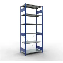 Schulte Grundregal Steckregal MULTIplus150 2500 x 1000 x 600 mm 6 Fachböden Kreuzstrebe RAL 5010/verzinkt