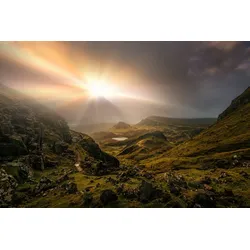 Fototapete PAPERMOON "Photo-Art MATT ANDERSON, TROTTERNISH RIDGE GEGENLICHT", bunt, B:4,00m L:2,60m, Vlies, Tapeten