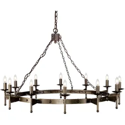 Cromwell Kronleuchter mit 12 Lichtern, alte Bronze