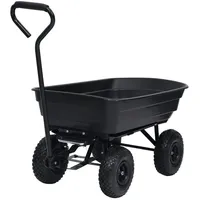 VidaXL Garten-Kippwagen 300 kg 75 L Schwarz