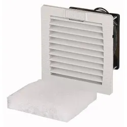 Eaton 167287 Filterlüfter, Luftmenge freiblasend 25/29 m3/h, Ausschnitt 92 x 92 mm, Schutzart IP54 E-FAN1