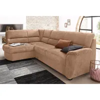 Ecksofa SIT & MORE "Pandora L-Form", braun, B:251cm H:91cm T:176cm, Luxus-Microfaser ALTARA NUBUCK (100% Polyester);Luxus-Microfaser ALTARA NUBUCK (100% Polyester);Luxus-Microfaser (100% Polyester), Sofas, Ecksofa, wahlweise mit Bettfunktion und Bettkasten