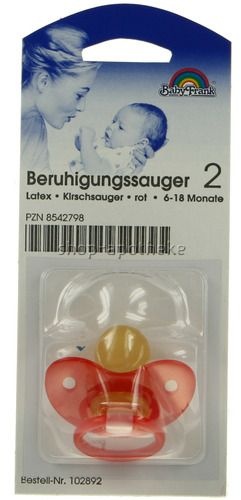 Baby-Frank® Sauger in Kirschform gross gr.Scheibe rot