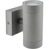 SSC-LUXon LED Außenwandleuchte grau Up Down IP54 inkl. 2x LED GU10 Lampen 4W warmweiß 230V - Wandleuchte Außen 2 flammig