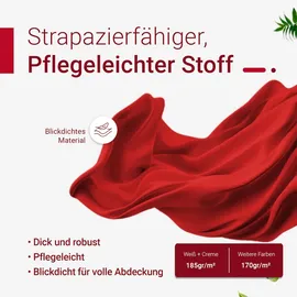 TexDeko Stehtischhusse Premium Rot Ø 60cm mit Schleifenband