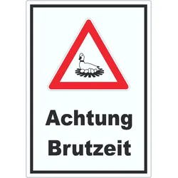 Achtung Brutzeit Aufkleber A0 (841x1189mm)