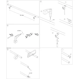 DOLLE Handlauf-Komplettset 150 cm Ø 4 cm Edelstahl
