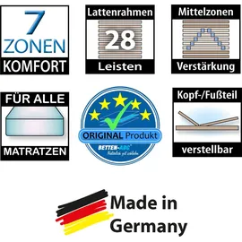 Betten-ABC Madera Medifix K+F 7-Zonen-Lattenrost, mit Kopf- und Fußteilverstellung, Holm durchgehend, Variante: Zerlegt, Größe: 120x200 cm