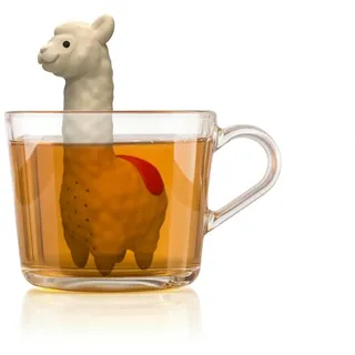 Winkee - Cute Animal Teesieb I Tee Ei für losen Tee I Tea Infuser lustig I Teesieb für Tasse I Gewürzsieb Silikon I Teekugel-Tier-Figur (Lama)