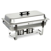 Joycraft Edelstahl Chafing Dish Speisenwärmer Edelstahl Warmhaltebehälter Buffet Set 9L - Silber