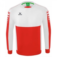 Erima Six Wings Sweatshirt, rot/weiß, L