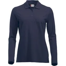 Clique Classic Marion langarm Poloshirt Damen 580 - dunkelblau M