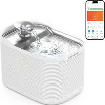 astropet Katzenbrunnen Kabellos - 2,5L Trinkbrunnen für Katze & Hunde mit App Steuerung, 5200mAh Akku, 180° Bewegungssensor, Leise Drahtlose Pumpe