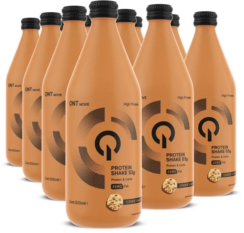 QNT Protein Shake (53g Protein) Glasflasche Cookies Cream