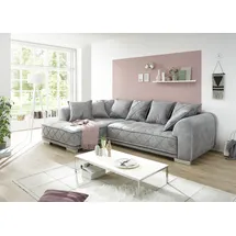 ed exciting design Ecksofa Mikrofaser 2-Sitzer Grau