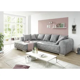 ed exciting design Ecksofa Mikrofaser 2-Sitzer Grau