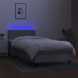 vidaXL Boxspringbett 100 x 200 cm Hellgrau