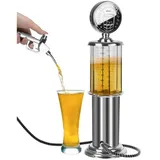 Ruhhy Bierzapfanlage Bierspender Ausgießer 1L, Getränkeverteiler, einfache Bedienung silberfarben